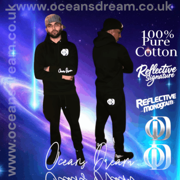 Series I - Black Unisex Tracksuit 100% Cotton